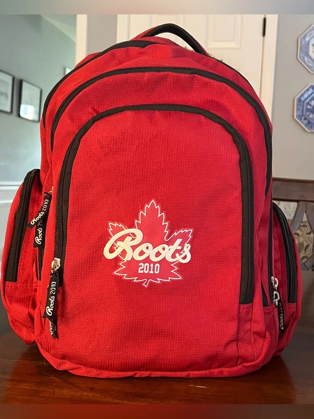 Roots Canada 2010 Vancouver Olympics Backpack Rare Collectible HTF Maroon Red